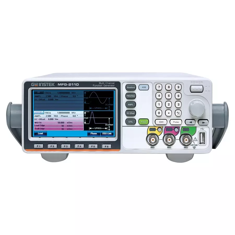 GW Instek Arbitrary Function Generator, 10Mhz, MFG-2110