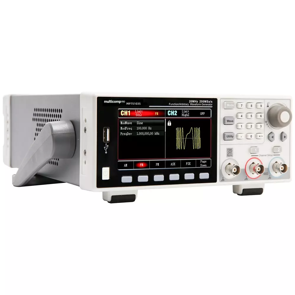 MULTICOMP PRO Waveform Generator EU, UK Plug Type 3 Years Manufacturer Warranty 2 Channel No. of Channels, MP751035
