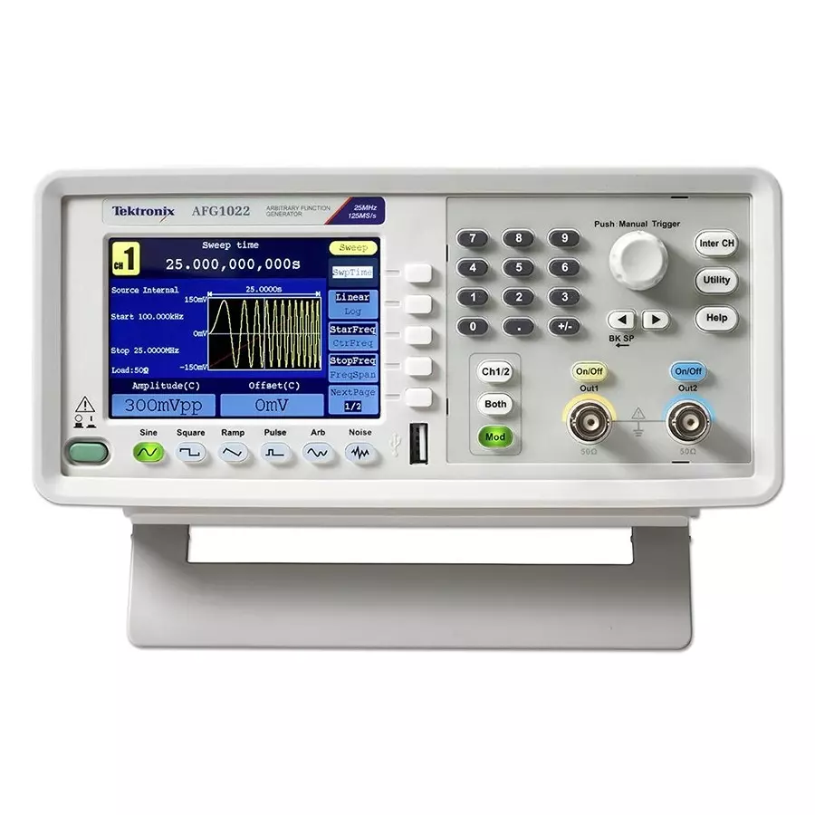 TEKTRONIX SIGNAL GENERATOR, 2-CH, ARB/FUNC, 25MHZ, AFG1022