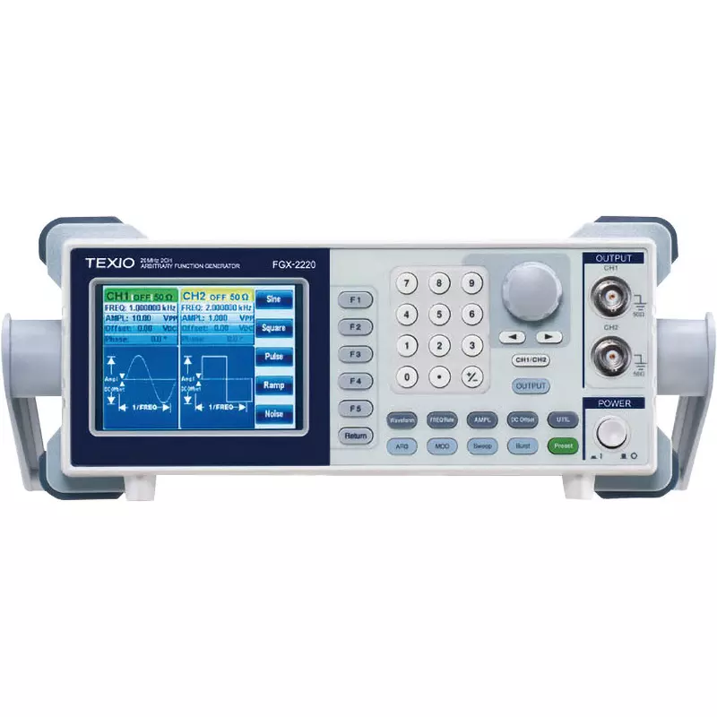 Gw Instek Function Generator Frequency range: 1 uHz to 20 MHz x 2 ch Compatible Models (Amplitude) 10 bits, FGX-2220