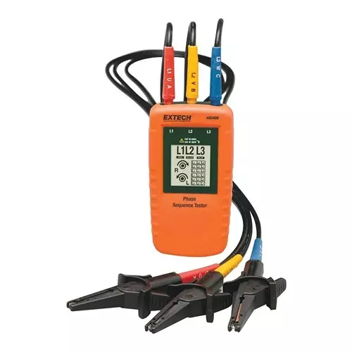 EXTECH INSTRUMENTS Phase Sequence Tester, 40V-600V, 480400