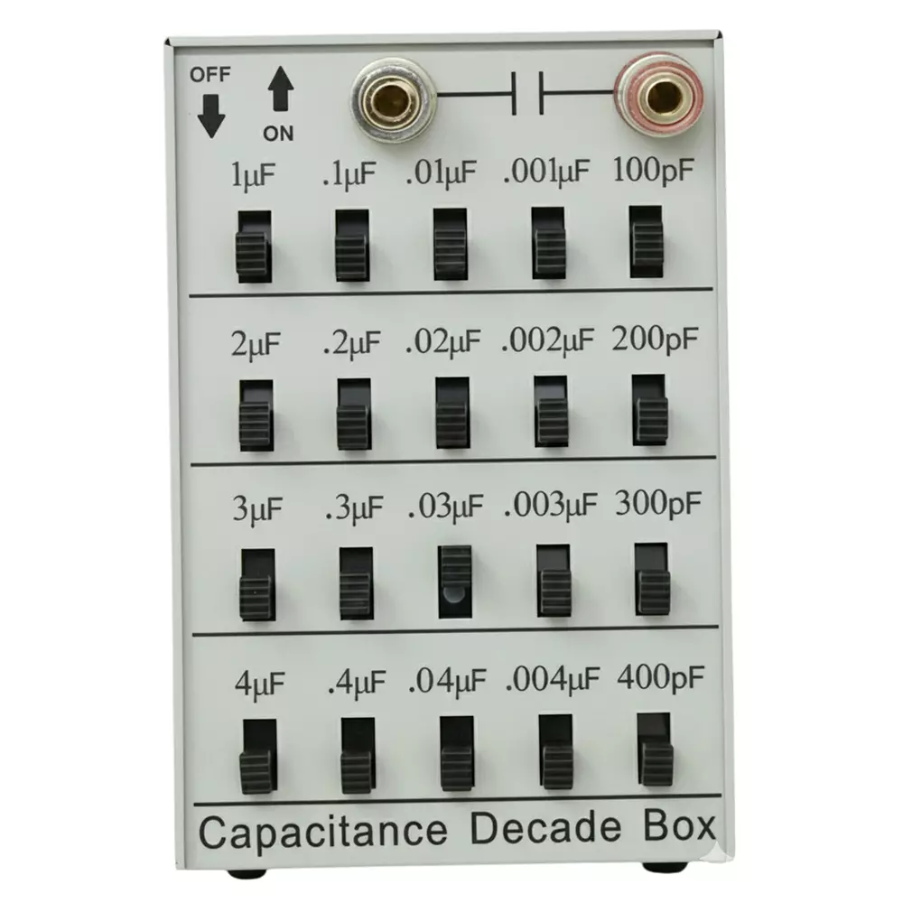 TCTL Capacitance Decade Box 100 pF to 11.111 µF Range 5 Decades Slide Switches, DCBN-1