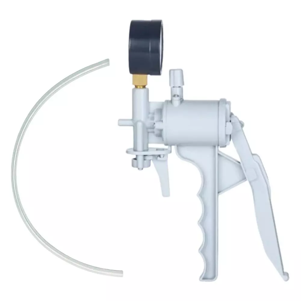 HSETIN Brake Fluid Bleeder with Adapter Brake Vacuum Pump, 725 ml Air Displacement and 15 ml Per Stroke Rate, HVP-1045