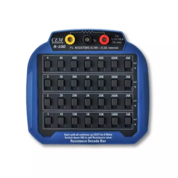 Metravi Resistance Decade Box Power 0.3 W Resistors Accuracy 1%, R-100