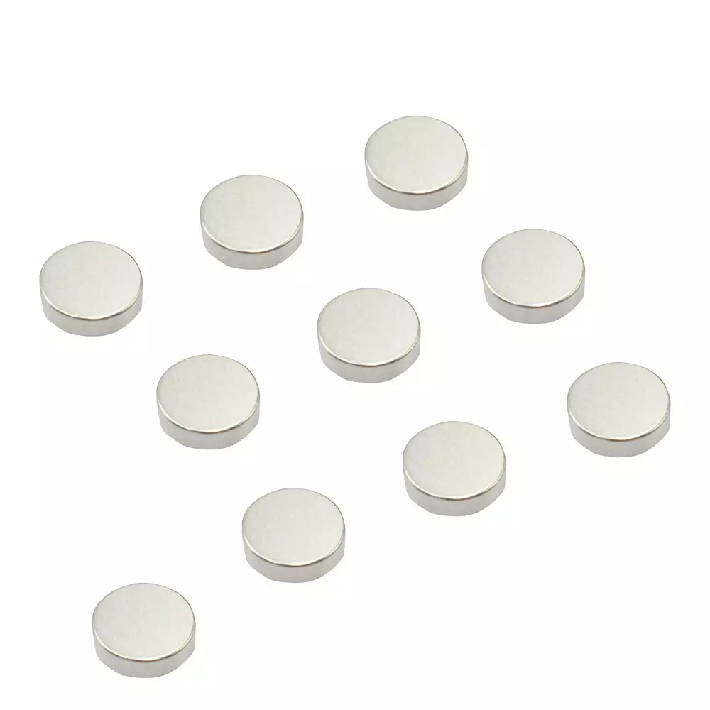TRUSCO Neodymium Magnets 6.64 N Attracting Force, TN7-2R-10P (Pack of 10)