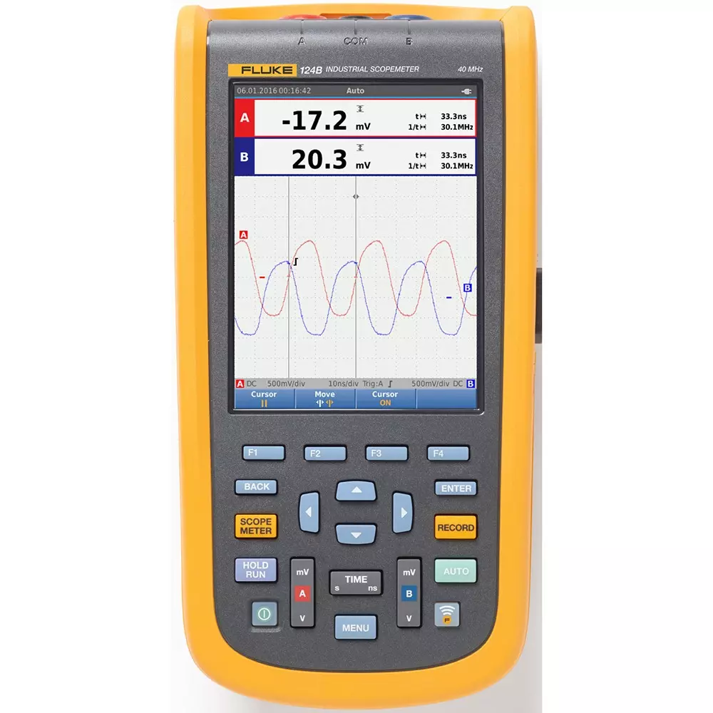 Fluke Measurement and Analysis Functions Essential Cursor: vertical/horizontal envelope, FLUKE-124B/JP/S
