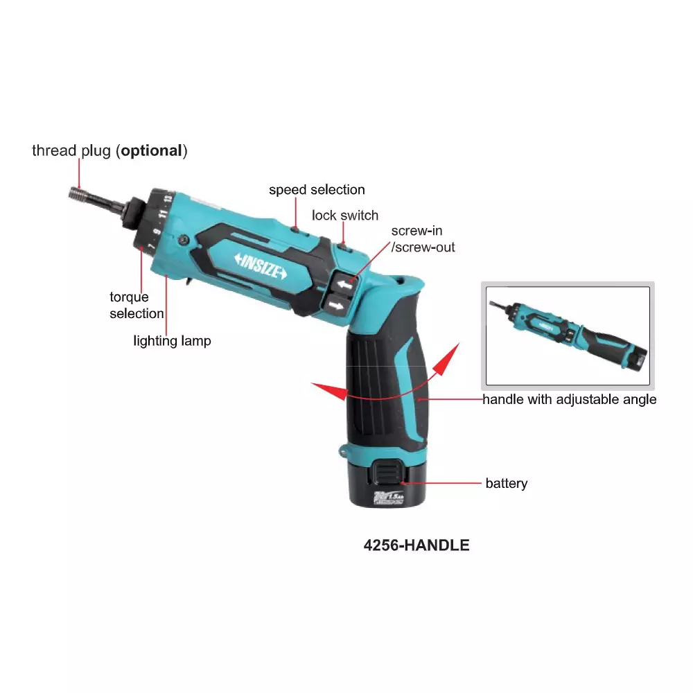 insize-electric-driver-with-2-speed-levels-200-rpm-650-rpm-and-03-29-nm-torque-range-4256-handle-with-battery-charger-without-thread-plug-gauge
