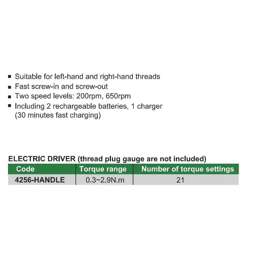 insize-electric-driver-with-2-speed-levels-200-rpm-650-rpm-and-03-29-nm-torque-range-4256-handle-with-battery-charger-without-thread-plug-gauge