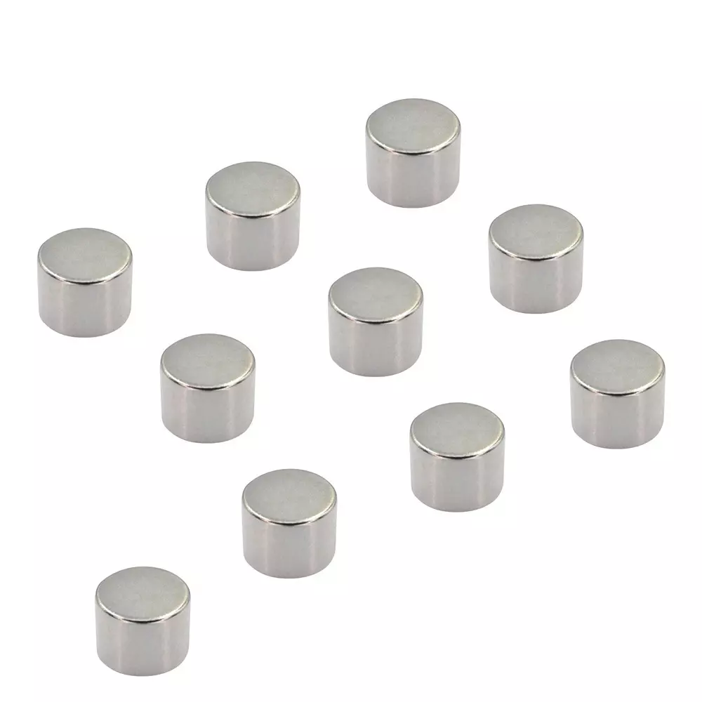 TRUSCO Neodymium Magnets 20.93 N Attracting Force, TN8-6R-10P (Pack of 10)