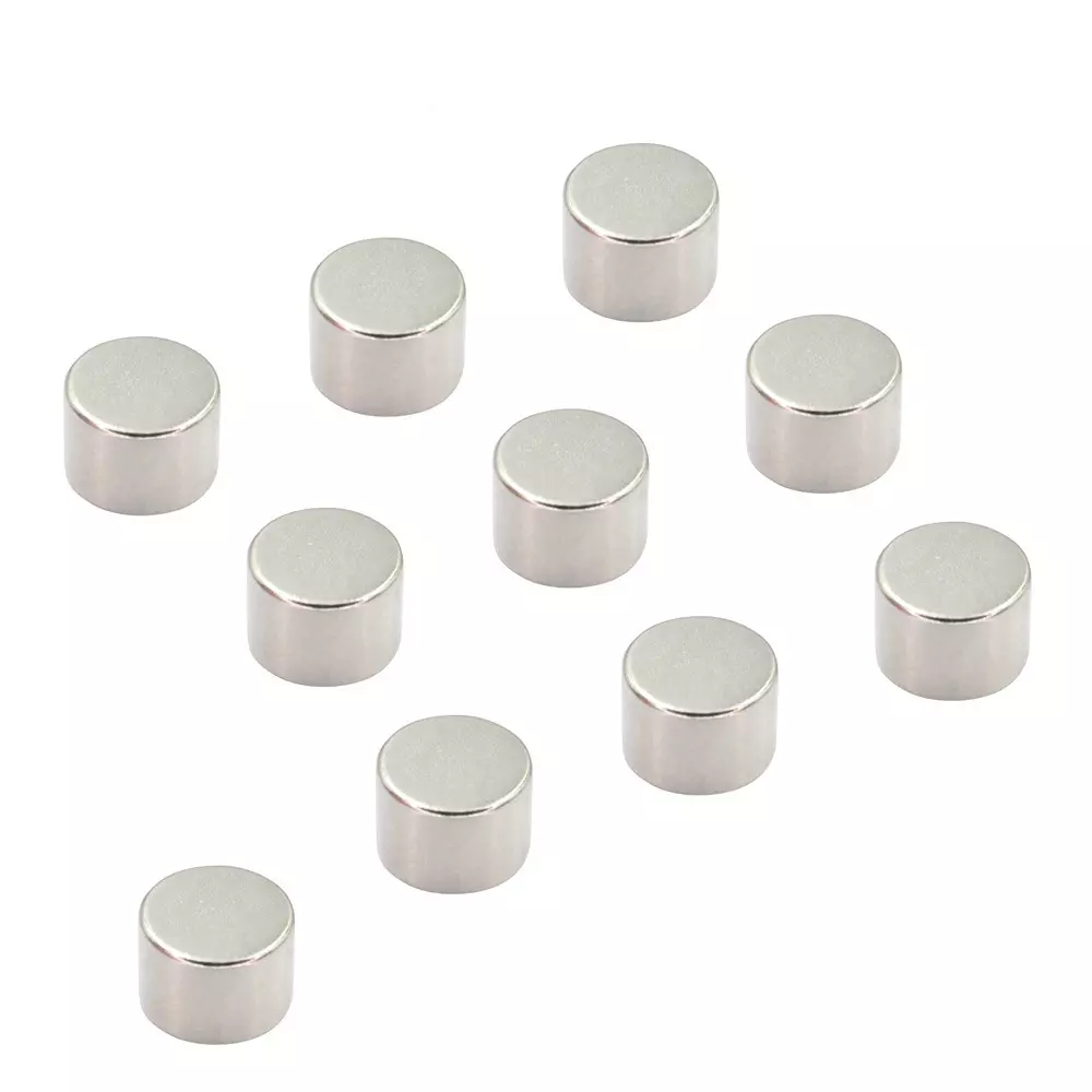 TRUSCO Neodymium Magnets 15.47 N Attracting Force, TN7-5R-10P (Pack of 10)