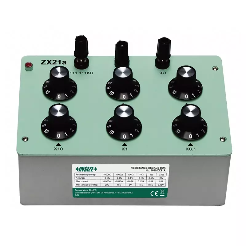INSIZE DC Resistance Box with 0.1 Ω - 111111.0 Ω Resistance Range and 0.1% Basic Accuracy, 9680-ZX21A