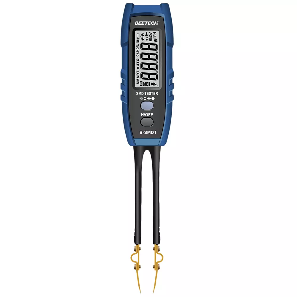 Beetech B-SMD1 Smart SMD Component Tester 4000 Counts Resistance & Capacitance Tweezers Meter for Surface Mount Devices & PCB Soldering