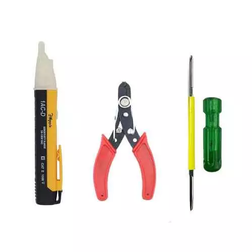 Hillgrove 90-1000 V Non Contact Voltage Tester, Wire Cutter & Tape Combo, HGCM427M1