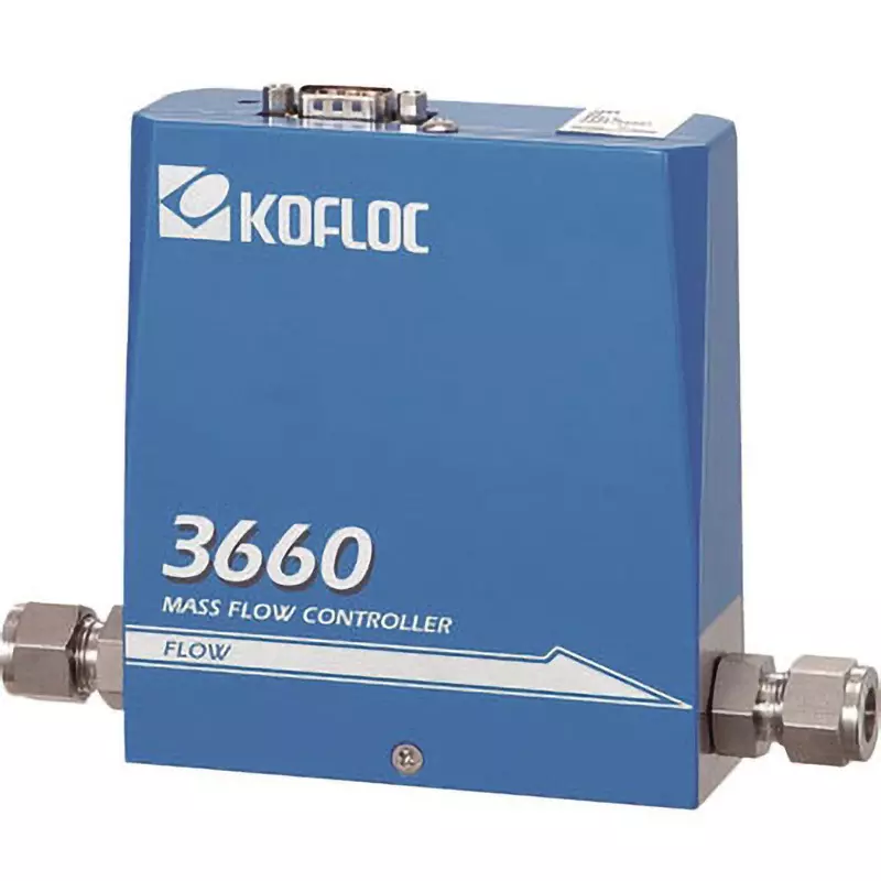 KOFLOC Mass Flow Controller 50SCCM Rate, 3660-RC1/4-O2-50SCCM-20℃ + CR-400B + CP-STD1-1M