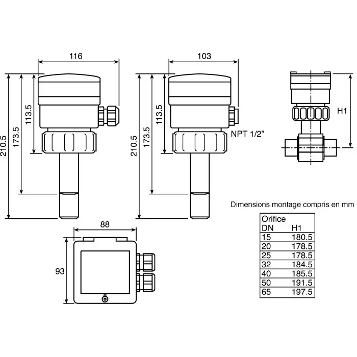 Burkert Flow Meter +60°C to -10°C Operating Temperature, 18-36 V DC Supply, DN 6-400 mm Pipe Diameter Range, 426506