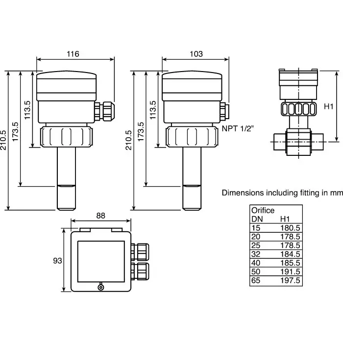 Burkert Flow Meter +60°C to -10°C Operating Temperature, 18-36 V DC Supply, DN 6-400 mm Pipe Diameter Range, 426506