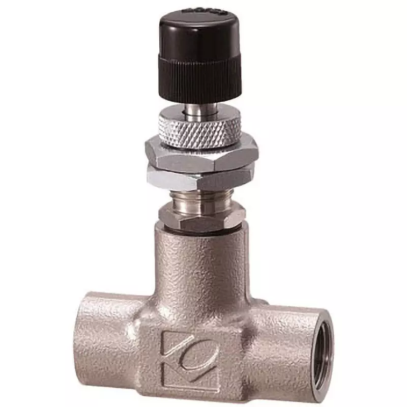 KOFLOC Precision Needle Valve 10 ml/min Max Flow rate, 2412-T-SS-1/4-O2-0.1MPA-10ML/MIN