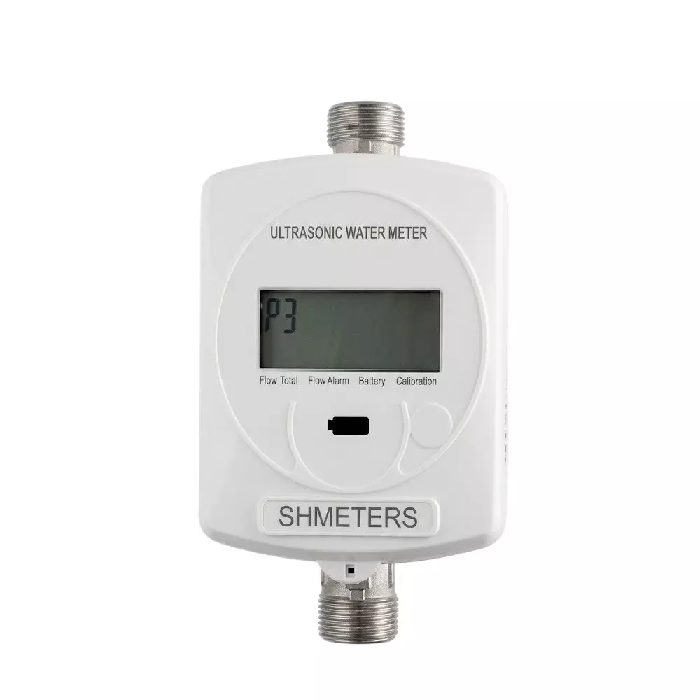 SANT Ultrasonic Water Meter Battery Operated PN-16 3/4 Inch (20 mm) Size for Control Water & Air Flow, WM-12