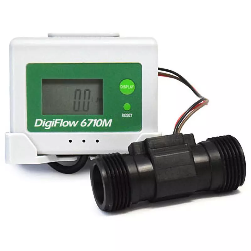 Krone Digital Flow Meter ±10%F.S. Accuracy AA batteries x 2 Power Supply Instant / Total (0 to 99999 L) 5-digit LCD, 6710M-6