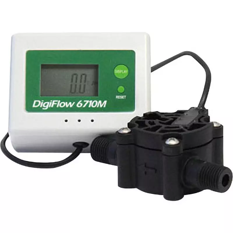 Krone Digital Flow Meter ±10%F.S. Accuracy AA batteries x 2 Power Supply Instant / Total (0 to 99999 L) 5-digit LCD, 6710M-2