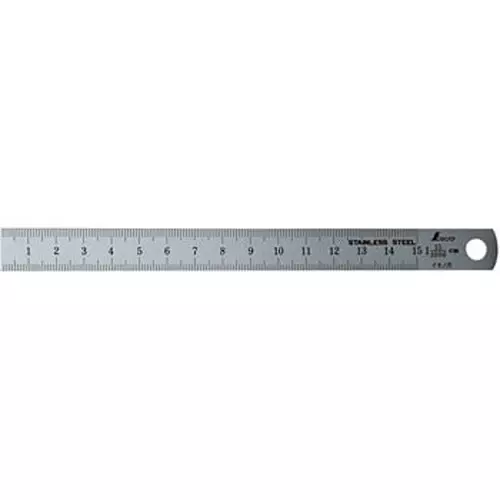 Shinwa Rules Stainless Steel Imono Scale cm Display Silver, 68536413