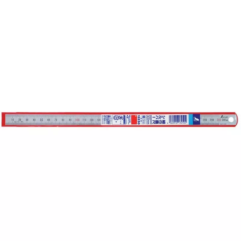 shinwa-rules-narrow-straight-rule-silver-stainless-steel-30-cm-measurement-range-13250