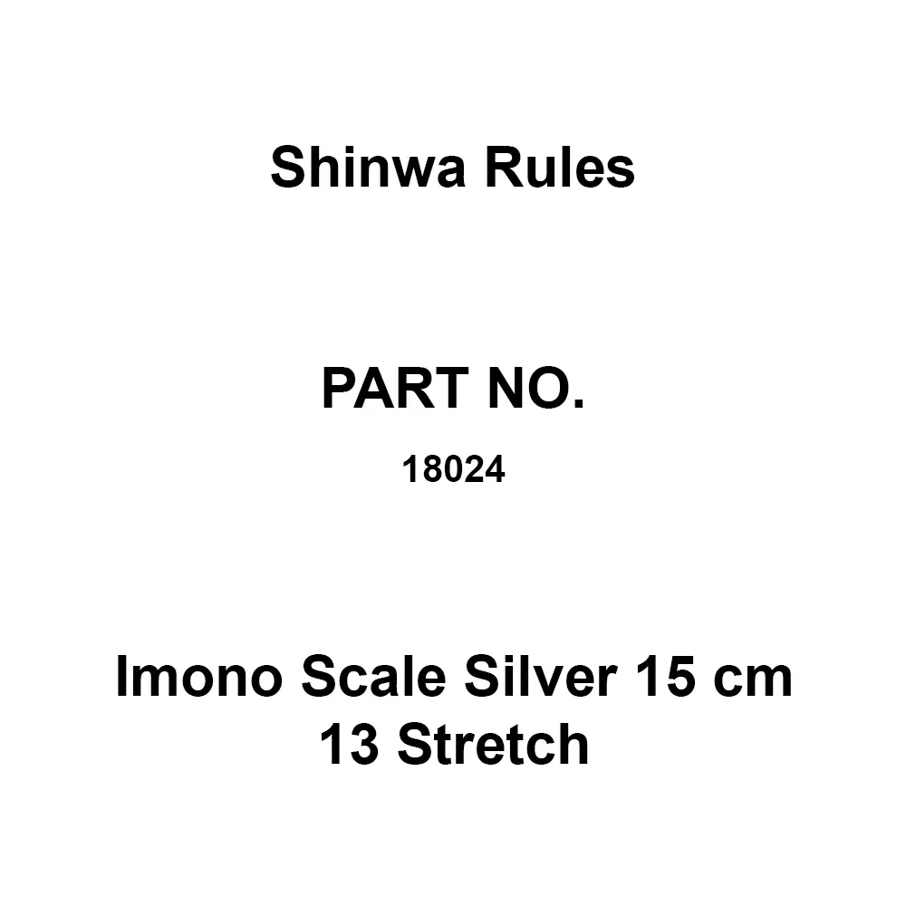 Shinwa Rules Imono Scale Silver 15 cm 13 Stretch Stainless Steel 182 x 15 x 0.5 mm, 18024