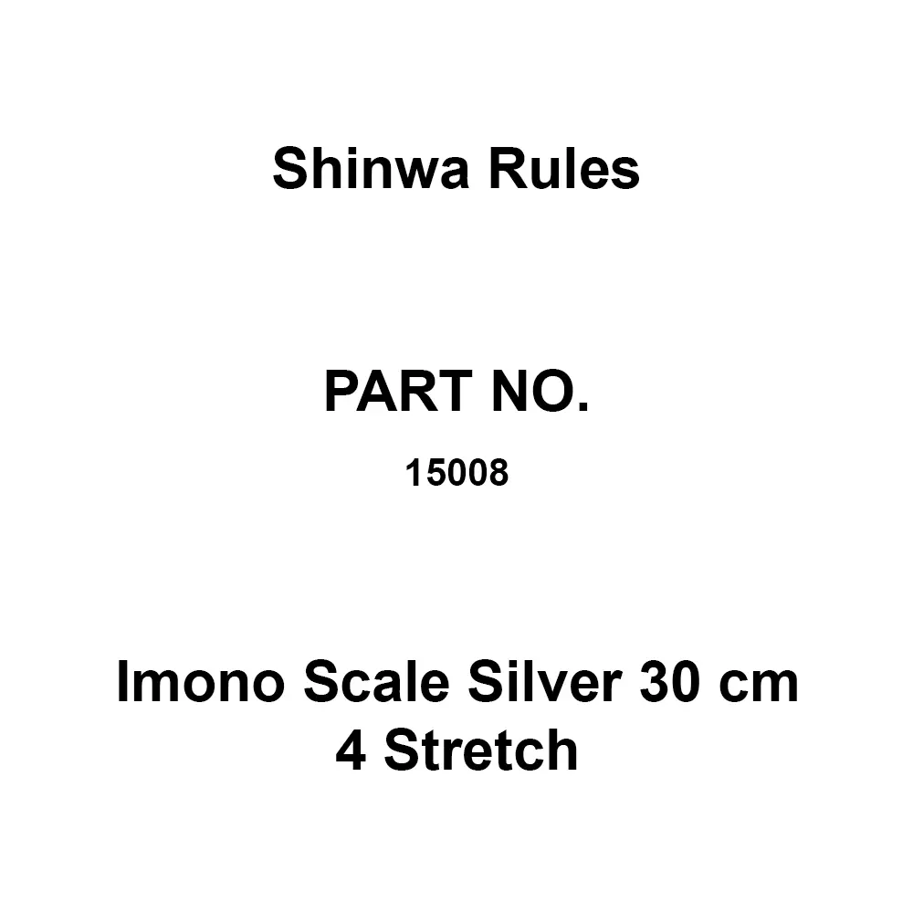 Shinwa Rules Imono Scale Silver 30 cm 4 Stretch Stainless Steel 345 x 25 x 1.0 mm, 15008