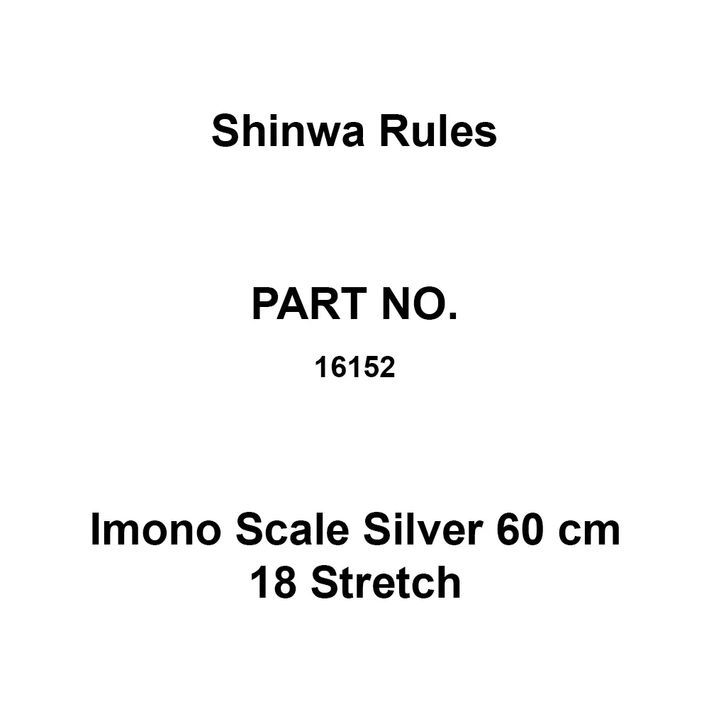 Shinwa Rules Imono Scale Silver 60 cm 18 Stretch Stainless Steel 651 x 30 x 1.2 mm, 16152