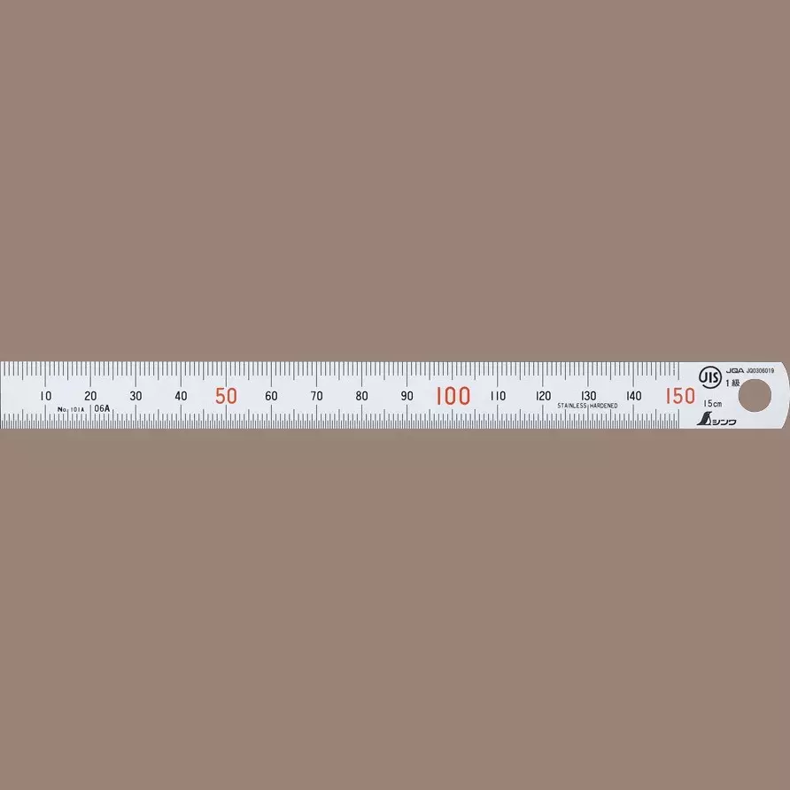 shinwa-rules-straight-ruler-silver-stainless-steel-150-mm-measuring-range-13005