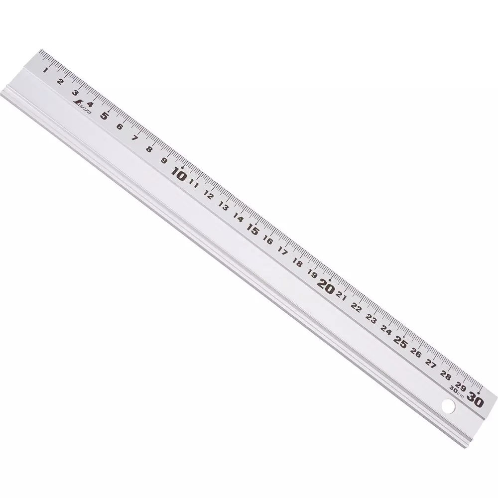 Shinwa Rules Aluminum Straight Scale Alsuke (With Non-Slip) ±0.20 mm Length Tolerance, 65331