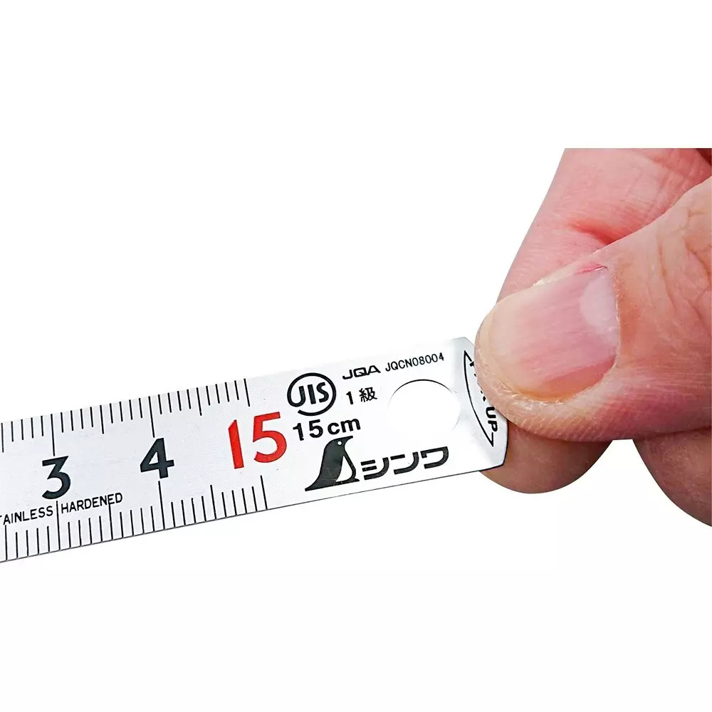 shinwa-rules-pickup-scale-silver-top-and-bottom-1-mm-pitch-015-mm-length-tolerance-13131