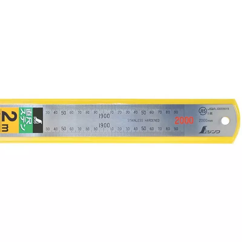 shinwa-rules-straight-ruler-stainless-steel-with-red-numbers-jis-stainless-steel-2000-mm-measuring-range-14060