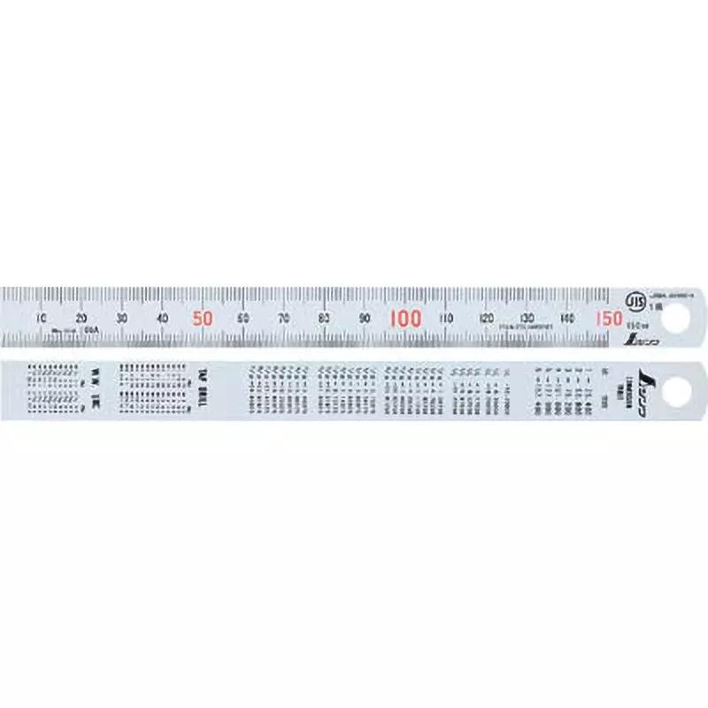 Shinwa Rules Straight Ruler Stainless Steel With Red Numbers Jis Stainless Steel 600 mm Measuring Range, 19020