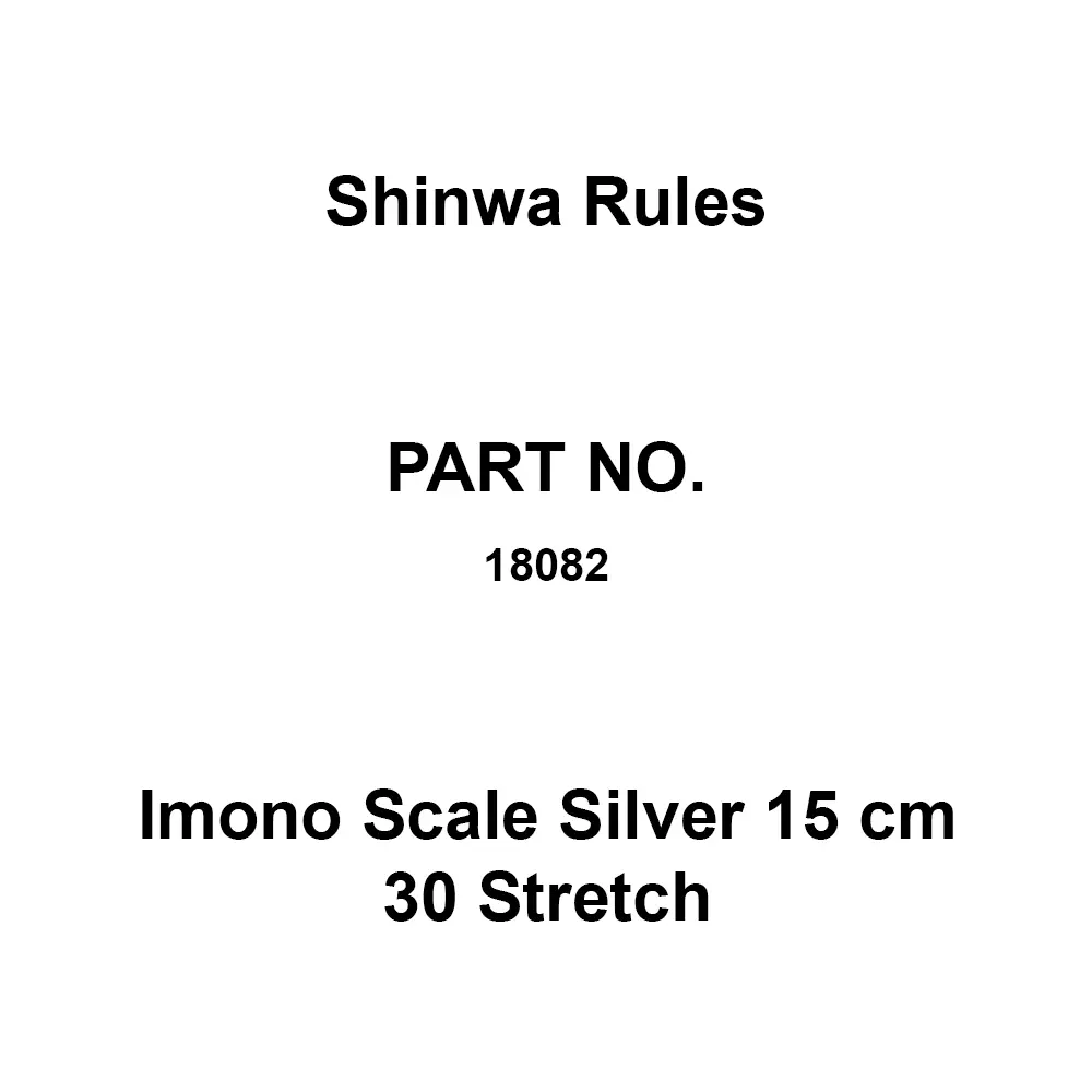 Shinwa Rules Imono Scale Silver 15 cm 30 Stretch Stainless Steel 182 x 15 x 0.5 mm, 18082