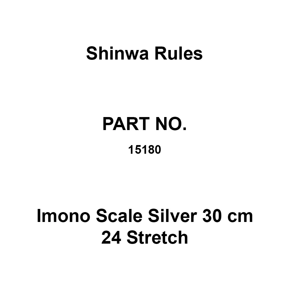 Shinwa Rules Imono Scale Silver 30 cm 24 Stretch Stainless Steel 345 x 25 x 1.0 mm, 15180