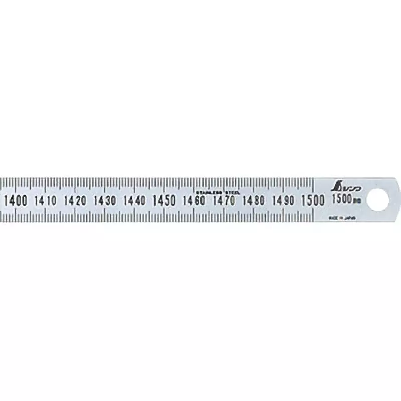 Shinwa Rules Narrow Straight Rule Silver 150 cm Measuring Range, 5811163