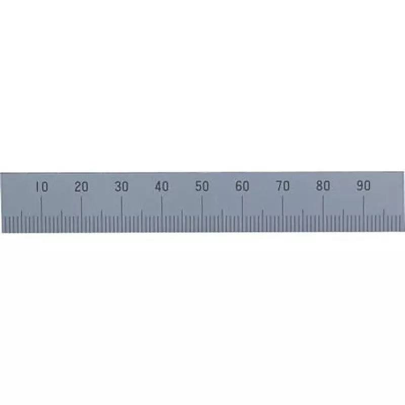 Shinwa Rules Machine Ruler Stainless Steel Base Point: Left, Position: Bottom 15x100x0.5 mm, 14147