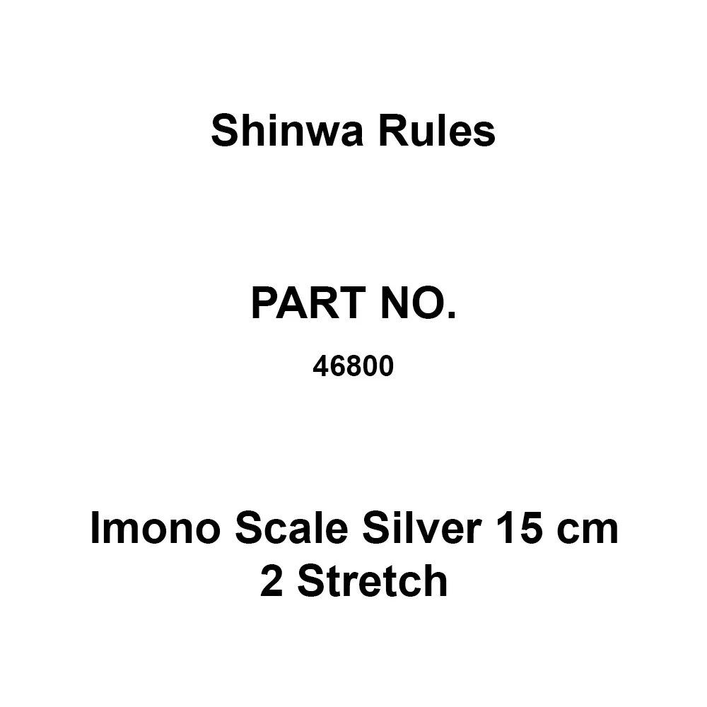 Shinwa Rules Imono Scale Silver 15 cm 2 Stretch Stainless Steel 182 x 15 x 0.5 mm, 46800
