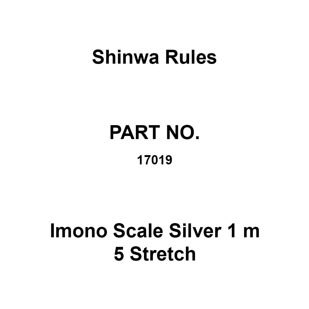 Shinwa Rules Imono Scale Silver 1 m 5 Stretch Stainless Steel 1060 x 35 x 1.5 mm, 17019