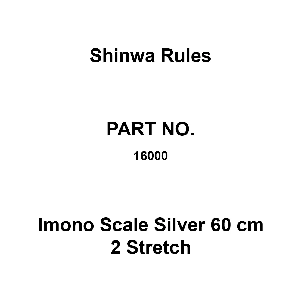 Shinwa Rules Imono Scale Silver 60 cm 2 Stretch Stainless Steel 651 x 30 x 1.2 mm, 16000
