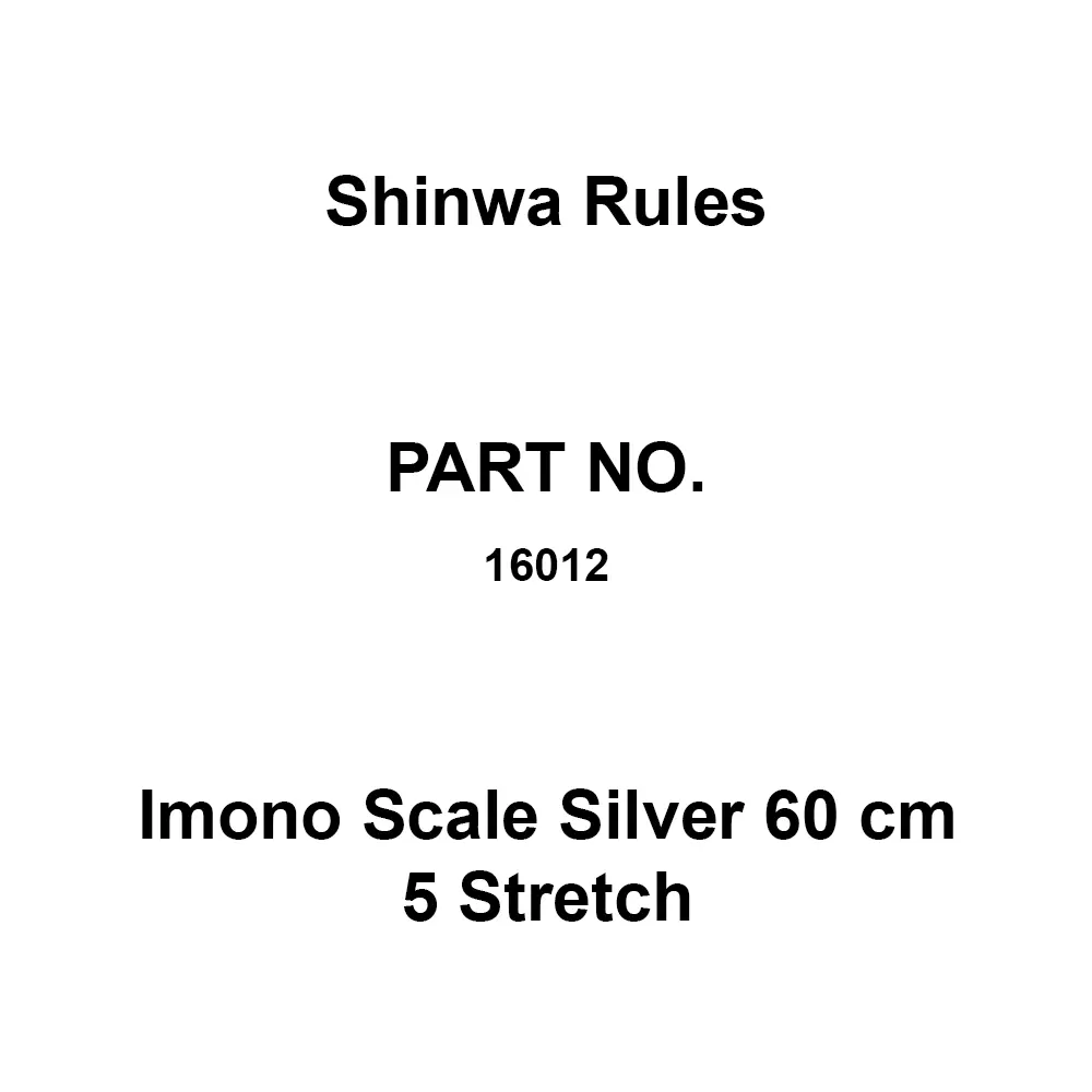 Shinwa Rules Imono Scale Silver 60 cm 5 Stretch Stainless Steel 651 x 30 x 1.2 mm, 16012