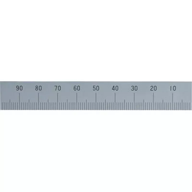 Shinwa Rules Machine Ruler Stainless Steel Base Point: Right, Position: Bottom 15x100x0.5 mm, 14154