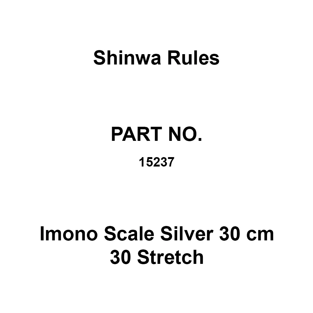 Shinwa Rules Imono Scale Silver 30 cm 30 Stretch Stainless Steel 345 x 25 x 1.0 mm, 15237