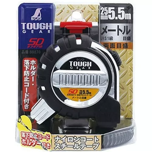 Shinwa Rules Convex Tough Gear Measuring Tape with SD Holder, 68538032