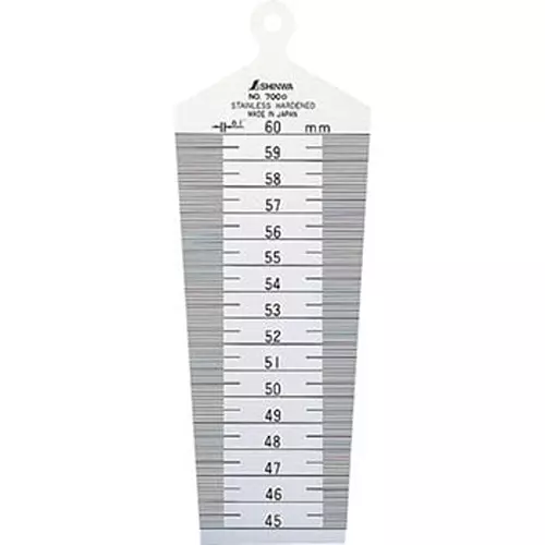 Shinwa Rules Stainless Steel Taper Gauge 45-60 mm Measuring Range, 62615