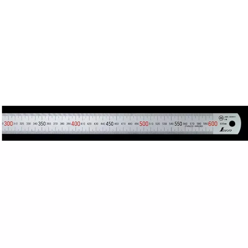 Shinwa Rules Magnetic Scale, Silver, With Red Numbers, Jis Standard Length Tolerance: ±0.2 mm at 600 mm, 13536