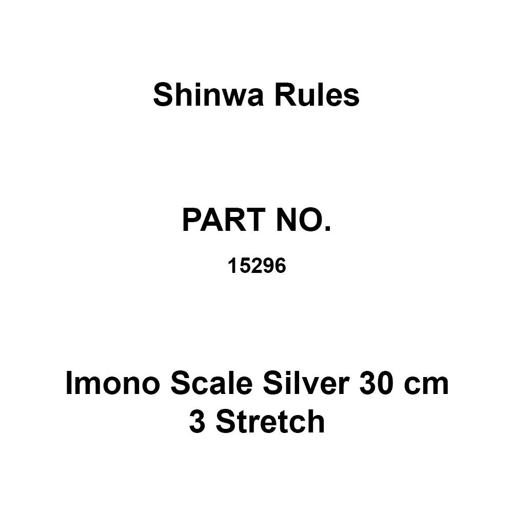 Shinwa Rules Imono Scale Silver 30 cm 3 Stretch Stainless Steel 345 x 25 x 1.0 mm, 15296