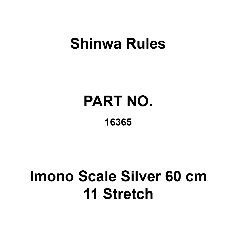 Shinwa Rules Imono Scale Silver 60 cm 11 Stretch Stainless Steel 651 x 30 x 1.2 mm, 16365