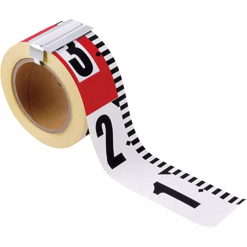 Myzox Rod 25 m Length Red and white 20 cm intervals with scale numbers Scale, HPR602T